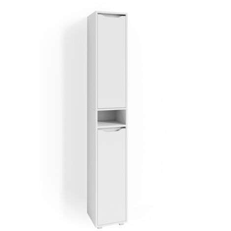 Armario de baño Ruben, Blanco, 30 x 192.5 cm, Vicco