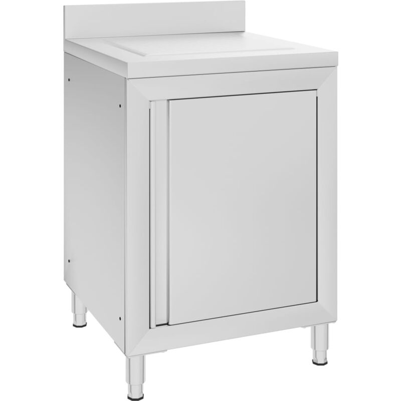

Armario de cocina comercial con escurridor de acero inoxidable - Vidaxl