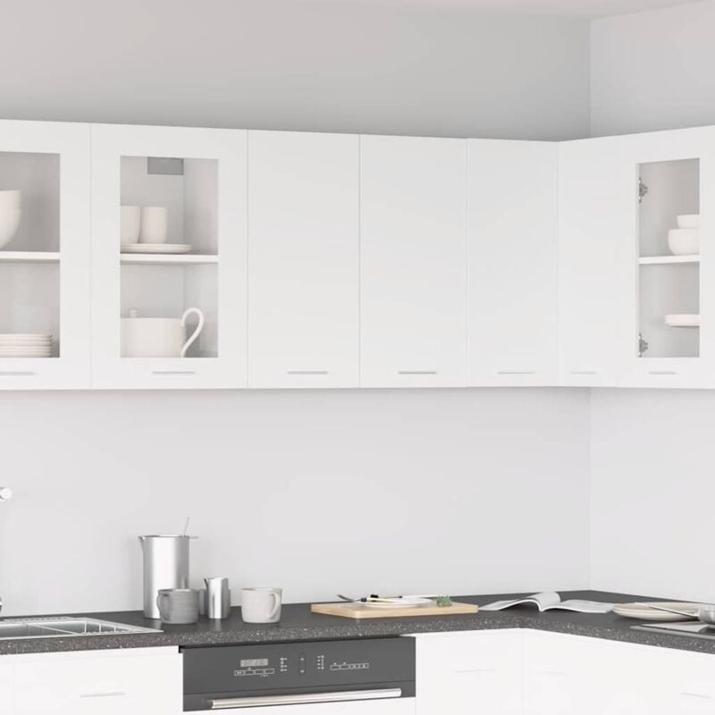 

Armario colgante de cocina aglomerado blanco 60x31x60 cm - Blanco - Vidaxl