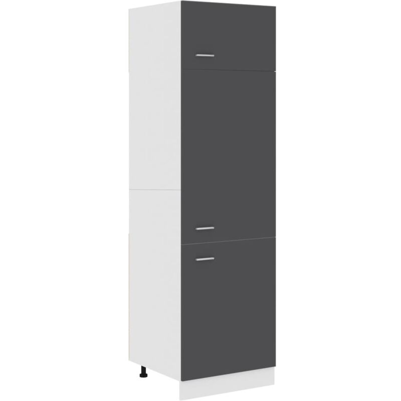 

Armario de frigorífico de aglomerado gris 60x57x207 cm - Gris - Vidaxl