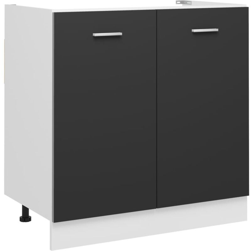 

Armario inferior de fregadero aglomerado gris 80x46x81,5 cm - Gris - Vidaxl