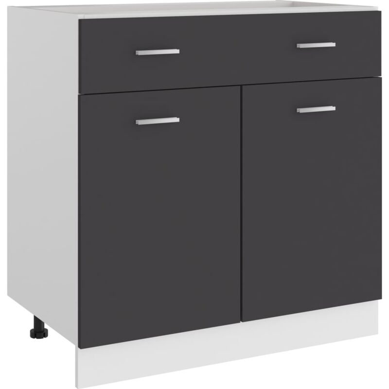 

Armario inferior cajón cocina aglomerado gris 80x46x81,5 cm - Gris - Vidaxl