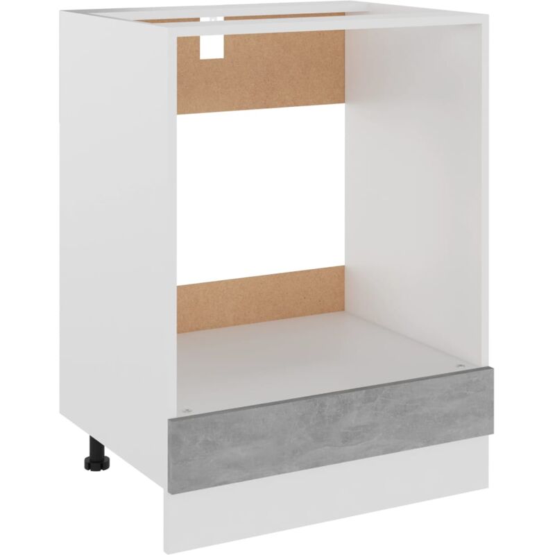 

Armario de horno de aglomerado gris hormigón 60x46x81,5 cm - Gris - Vidaxl