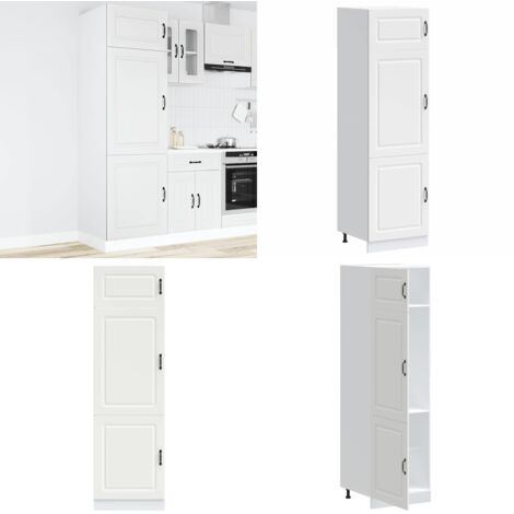 Armario de cocina Kalmar blanco de madera de ingeniería - Almacenamiento de cocina - Armario de cocina blanco