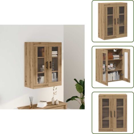 Armario de cocina - vidaXL Aparador de madera de ingeniería roble artisan 69,5x34x90 cm - Armario de baño