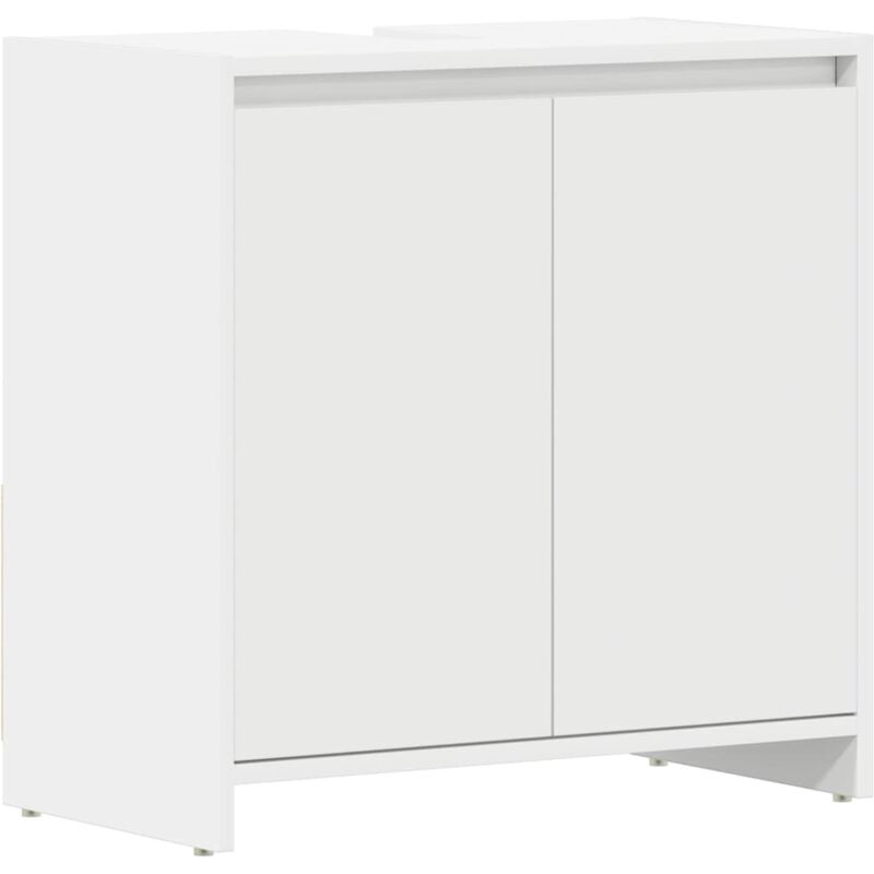 

vidaXL Armario de cuarto de baño aglomerado blanco 60x33x58 cm - Blanco