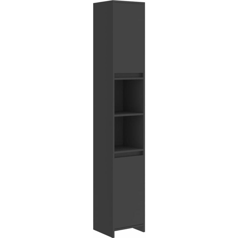 

Armario de cuarto de baño aglomerado gris 30x30x183,5 cm - Gris - Vidaxl