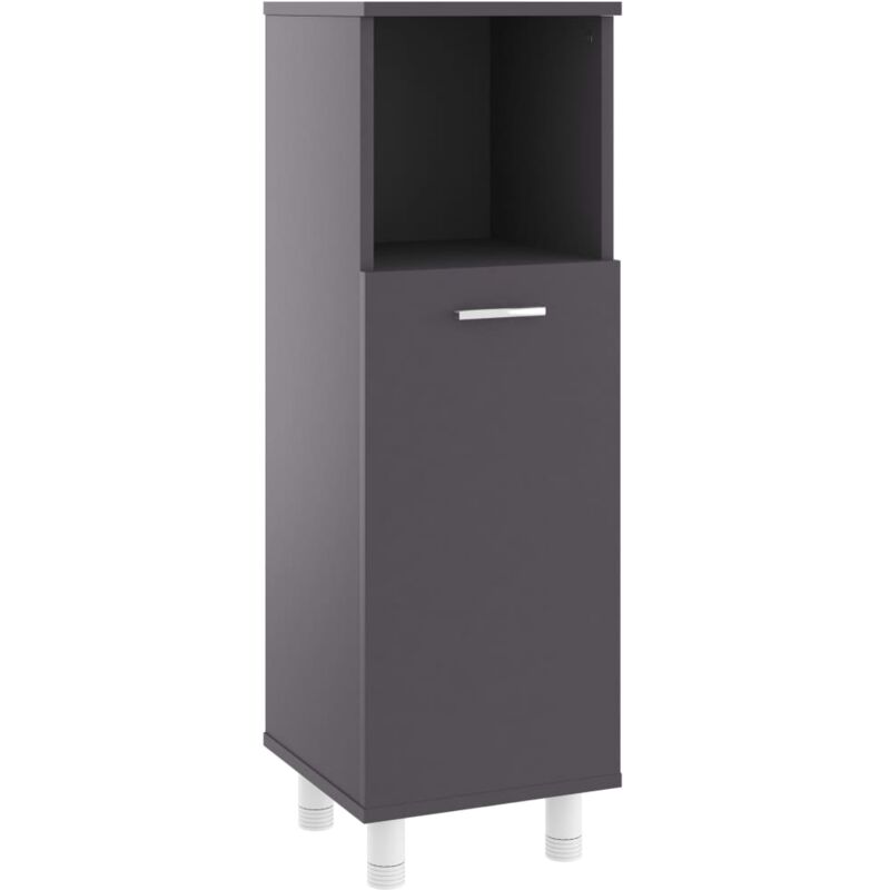 

vidaXL Armario de cuarto de baño aglomerado gris 30x30x95 cm - Gris