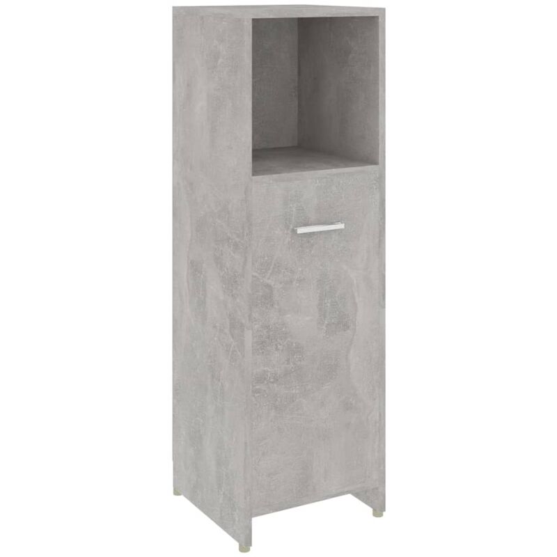 

vidaXL Armario de cuarto de baño aglomerado gris hormigón 30x30x95 cm - Gris