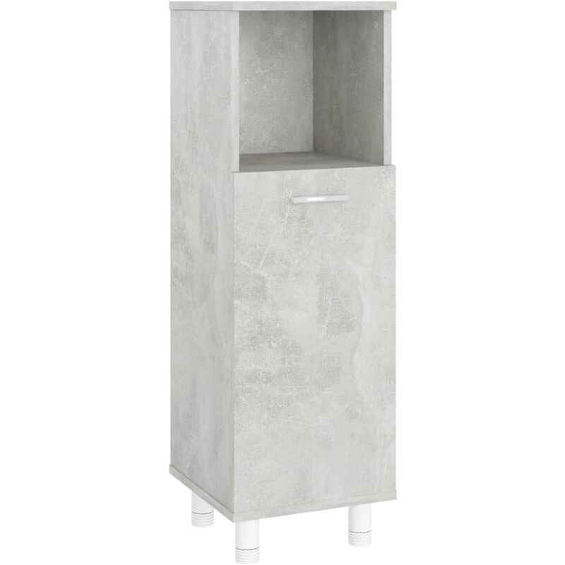 

vidaXL Armario de cuarto de baño aglomerado gris hormigón 30x30x95 cm - Gris