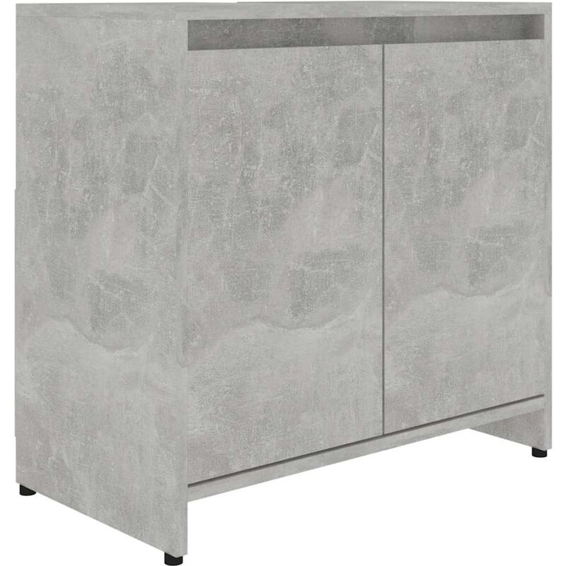 

vidaXL Armario de cuarto de baño aglomerado gris hormigón 60x33x58 cm - Gris