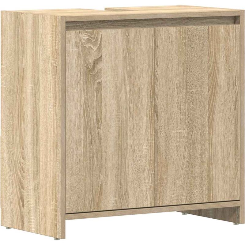 

vidaXL Armario de cuarto de baño aglomerado roble sonoma 60x33x58 cm - Marrón