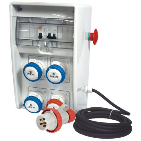 Armario de distribución Fanton U250 ASC 9kW con 4 tomas CEE y 2 protectores 74319