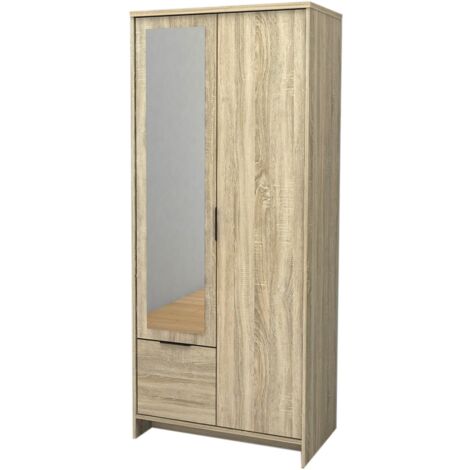 Armario de Dormitorio con Espejo 2 Puertas DN