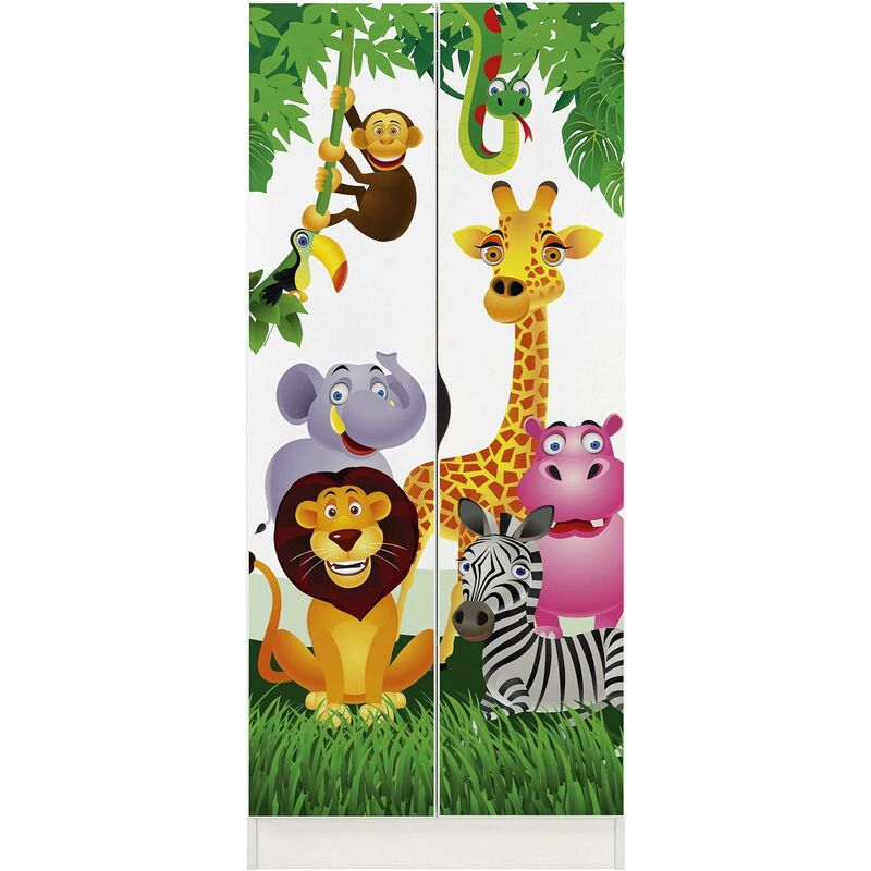 

Armario de dos puertas - Animales de la selva