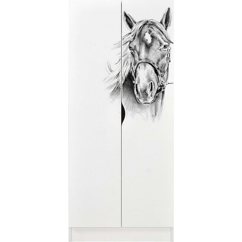 

Armario de dos puertas - Dibujo de caballo