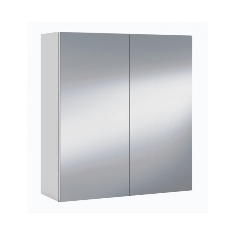 

Armario de espejo 60x21x65 cm Blanco brillante con una puerta | Blanco