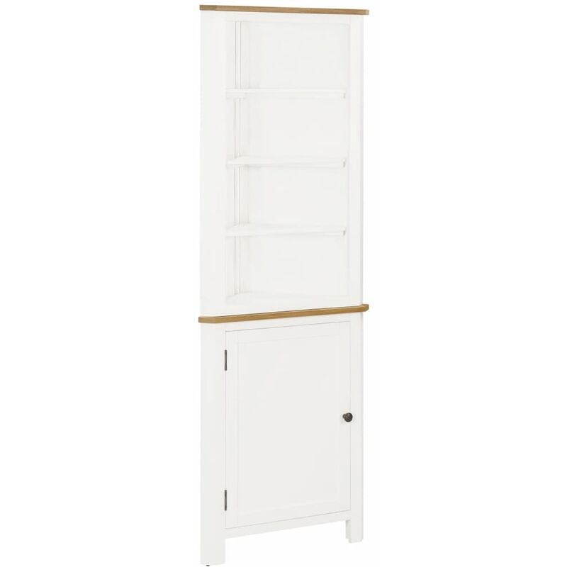 

Armario de esquina de madera maciza de roble 59x36x180 cm