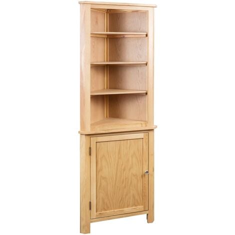 Armario de esquina de madera maciza de roble 59x36x180 cm vidaXL