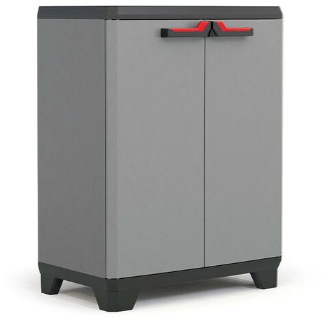 Keter Armario de almacenaje multiusos Stilo gris y negro 173 cm - Negro