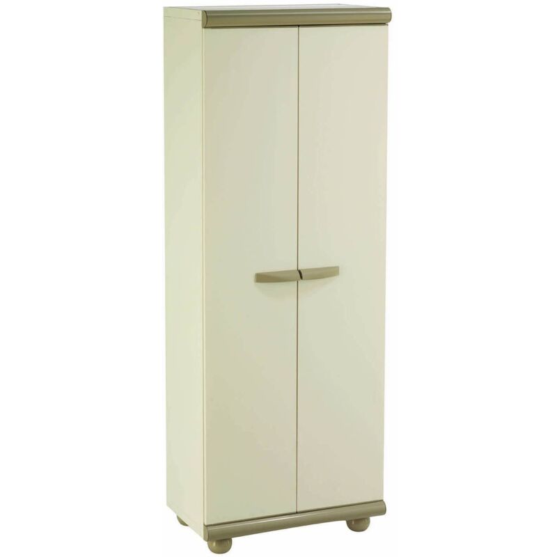 

Armario de Jardín Resina Nebrasca Gardiun 62,5x39x175 cm Beige 2 Puertas