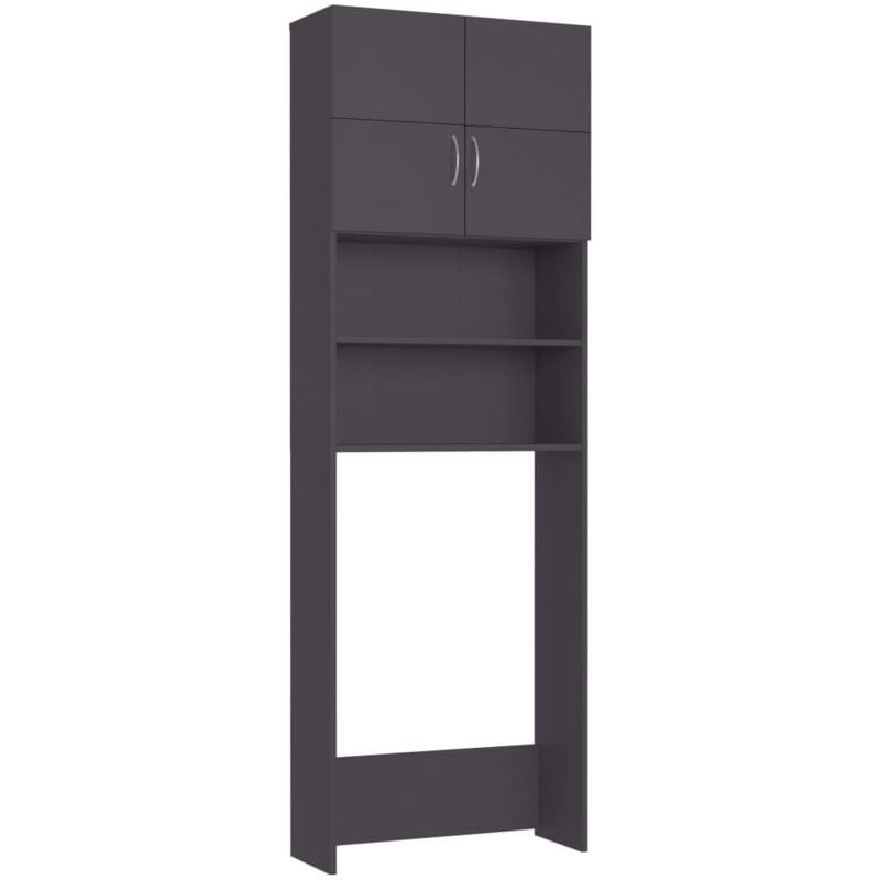 

Armario de lavadora aglomerado gris 64x25,5x190 cm - Gris - Vidaxl