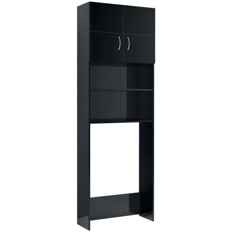 

Armario de lavadora negro brillante 64x25,5x190 cm - Negro - Vidaxl