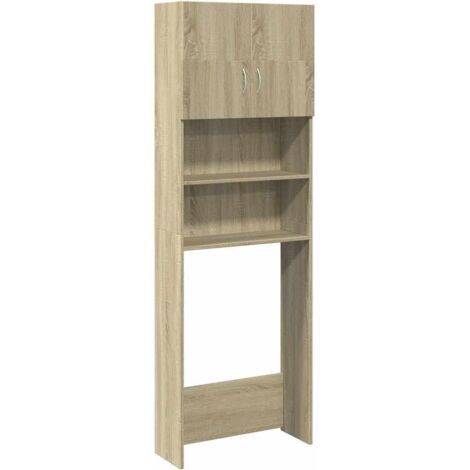 Armario de lavadora madera color roble sonoma 64x25,5x190 cm vidaXL