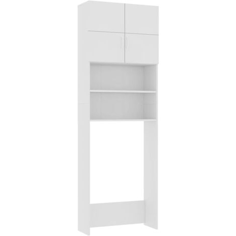 vidaXL Mueble Lavadora Aglomerado Roble Sonoma Armario Estantes Multicolor