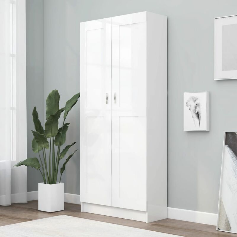 

Armario de libros aglomerado blanco 82,5x30,5x185,5 cm