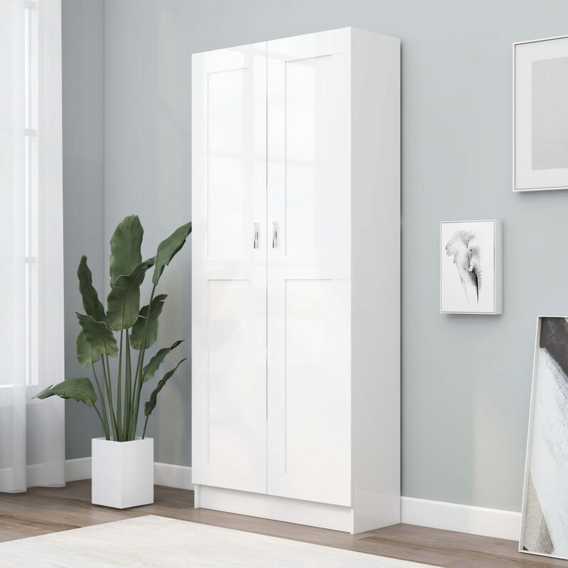 

Armario de libros aglomerado blanco 82,5x30,5x185,5 cm - Blanco