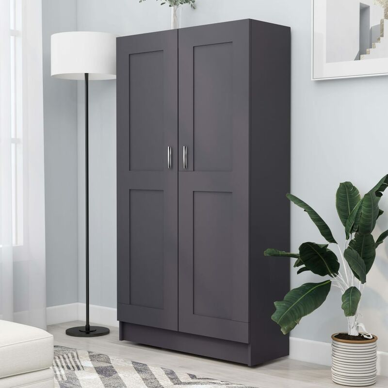 

Armario de libros aglomerado gris 82,5x30,5x150 cm - Gris