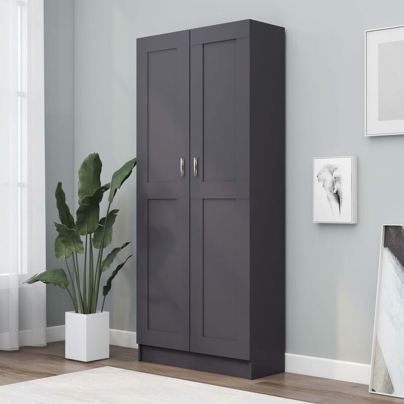 

Armario de libros aglomerado gris 82,5x30,5x185,5 cm - Gris