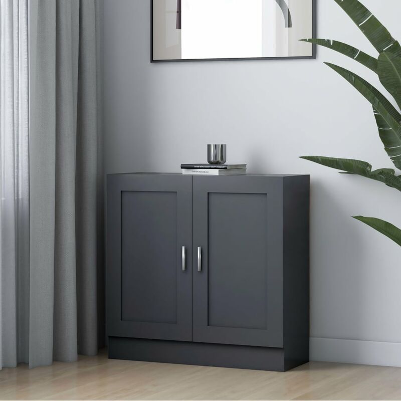 

Armario de libros aglomerado gris 82,5x30,5x80 cm - Gris