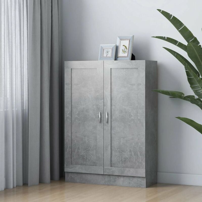 

Happyshopping - Armario de libros aglomerado gris hormigon 82,5x30,5x115 cm