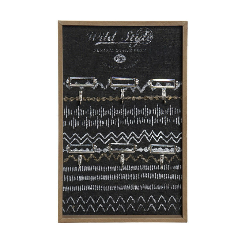 

Armario de llaves DKD Home Decor Negro Metal Madera MDF (24 x 4 x 38 cm)