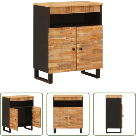 Armario de madera -  Armario auxiliar Marrón 60 x 33 x 75 cm Madera de mango maciza