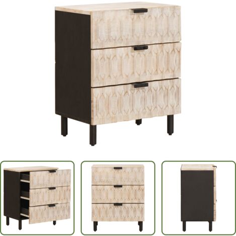 Armario de madera -  Armario de Noche 50 x 33 x 62 cm Madera de mango maciza