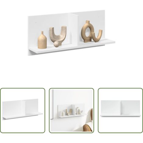 Armario de madera -  Armario de pared madera de ingeniería blanco 70x16,5x30 cm