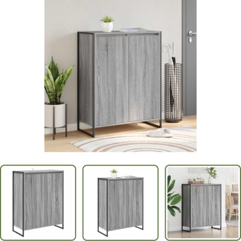 Armario de madera -  Armario para Zapatos con puerta Gris Sonoma 79 x 36 x 100 cm