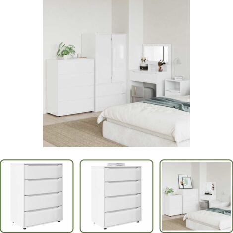 Armario de madera -  Armarios de Almacenamiento 2 pcs brillante 80 x 48 x 105 cm