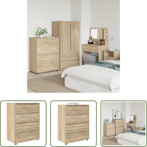 Armario de madera -  Armarios de Almacenamiento 2 pcs Roble Sonoma 80 x 48 x 105 cm
