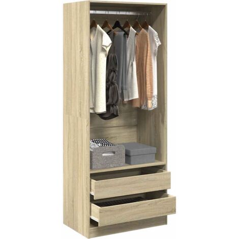 Armario de madera de ingeniería roble  80x50x200 cm
