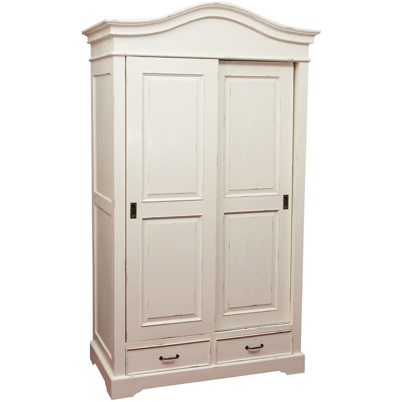 

Armario de madera maciza acabado con efecto envejecido talla L123xPR65xH211 cm