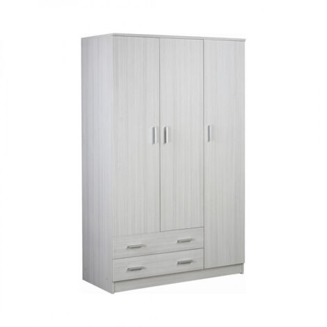 Armario de madera tres puertas dos cajones Eucalipto 115x52x h182 cm