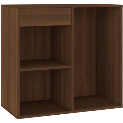 Armario de maquillaje madera color roble marrón 80x40x75 cm vidaXL
