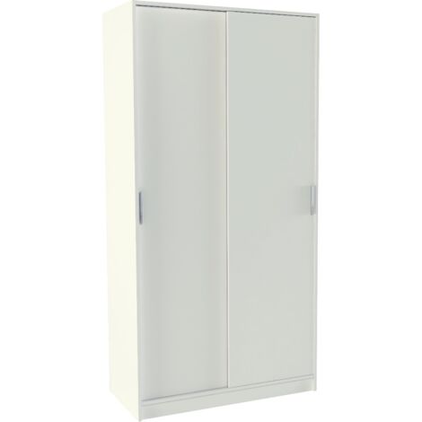 Armario de Melamina Blanco 2 Puertas Correderas Ref.511-BL