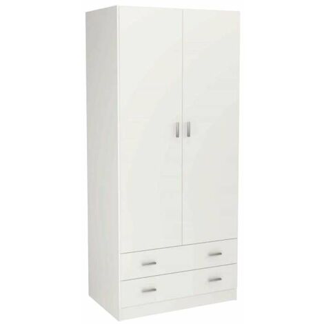 Armario de Melamina Blanco con 2 Puertas Ref.9459-BL