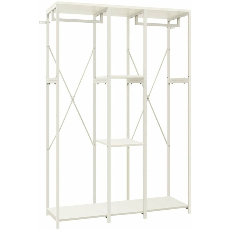 

Happyshopping - Armario de metal y aglomerado blanco 110x40x167 cm