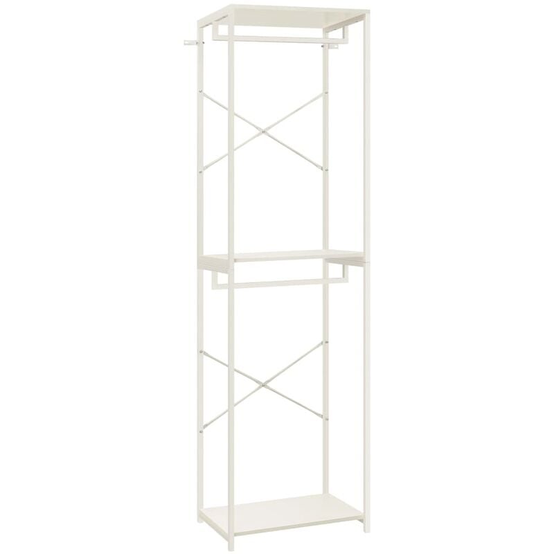 

Armario de metal y aglomerado blanco 60x40x213 cm